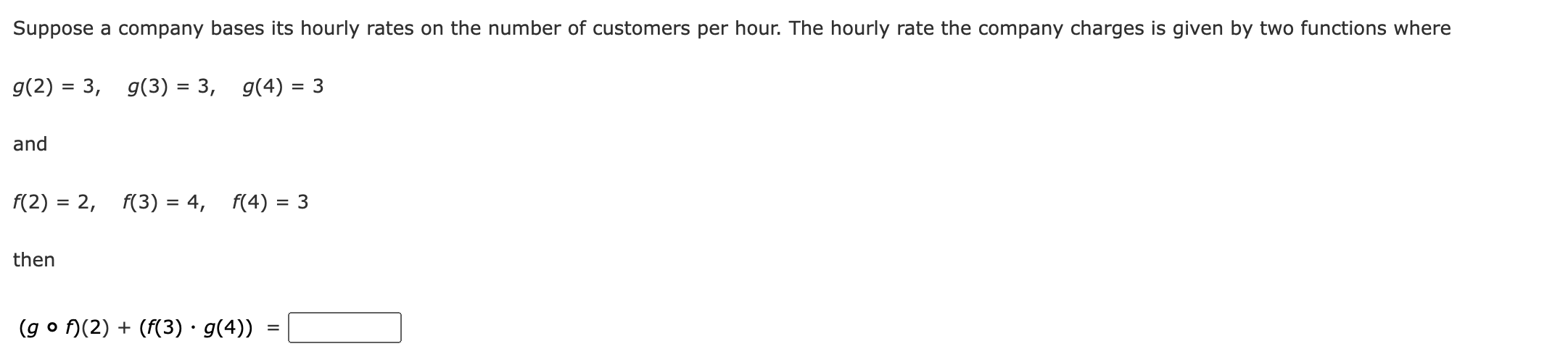 Solved Suppose a company bases its hourly rates on the | Chegg.com