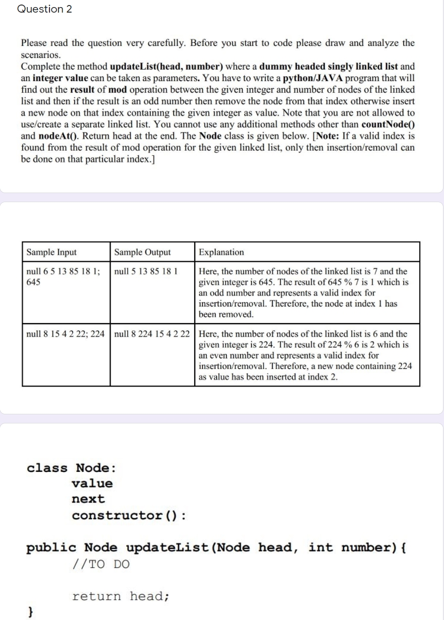Solved Question 2 Please read the question very carefully. | Chegg.com