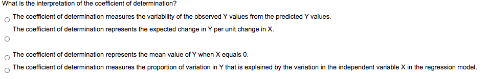 Solved What Is The Interpretation Of The Coefficient Of | Chegg.com