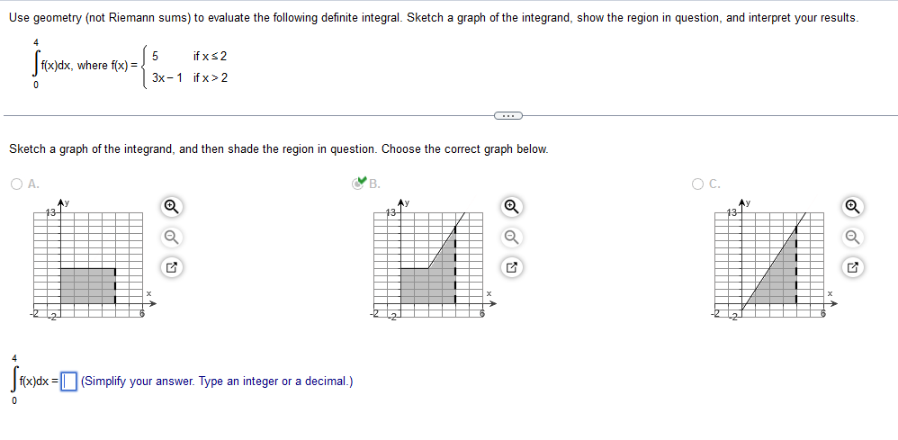 Solved Use geometry (not Riemann sums) to evaluate the | Chegg.com