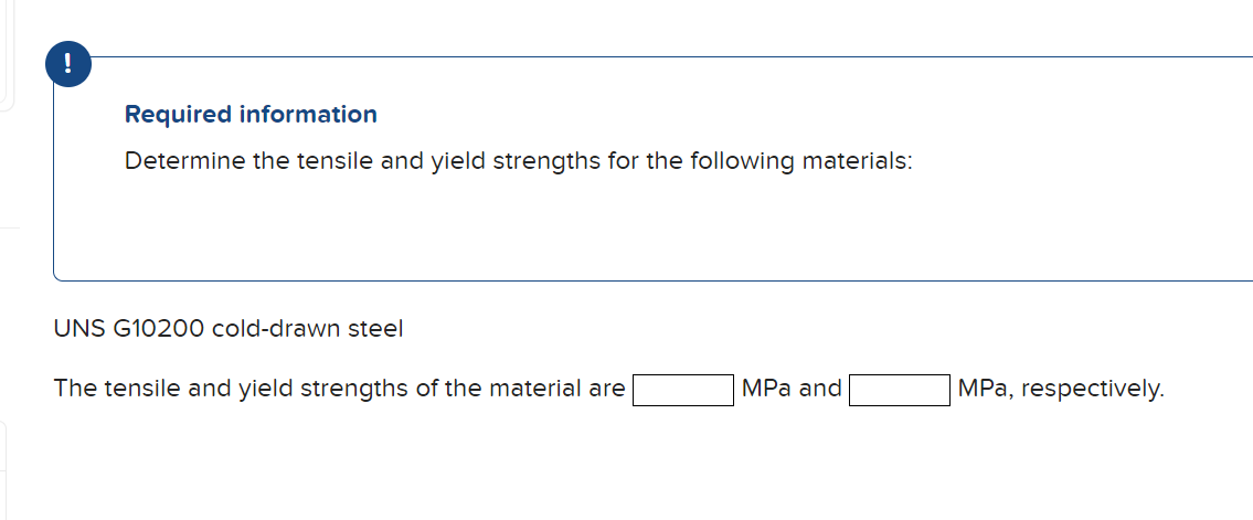 Solved Required information Determine the tensile and yield