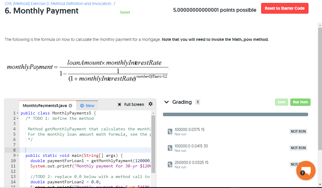 Solved Please answer in Java program public class | Chegg.com