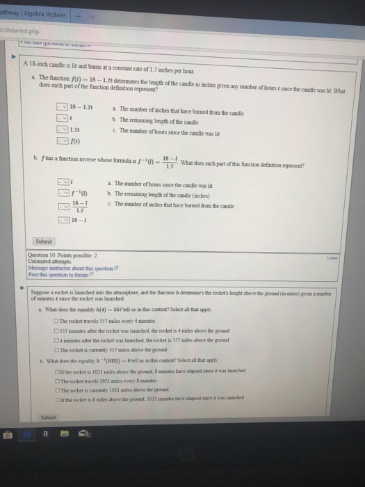 Solved way | Algebra Problem+ V owtest.php The graph of a | Chegg.com