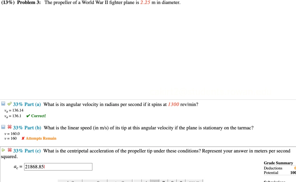 Solved I was able to get part A but I can't get part B or C | Chegg.com