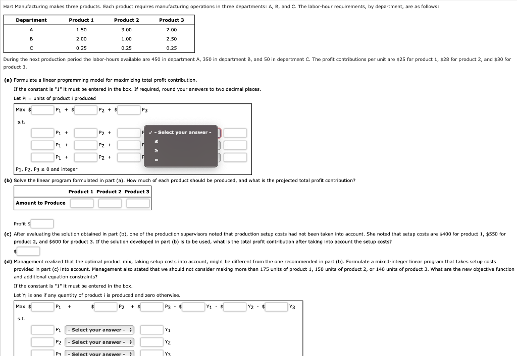 Solved product 3. (a) Formulate a linear programming model | Chegg.com