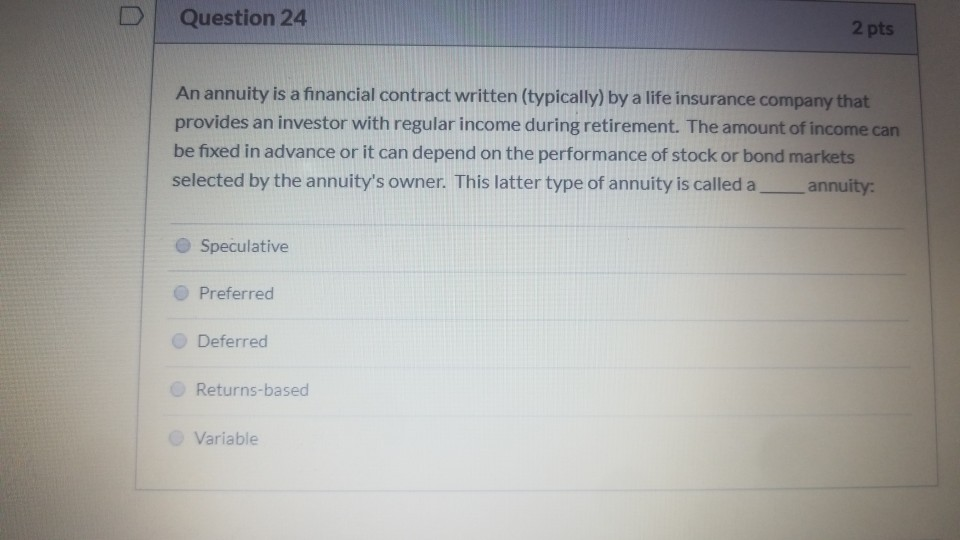 Solved Question 21 2 pts Which of the following types of | Chegg.com