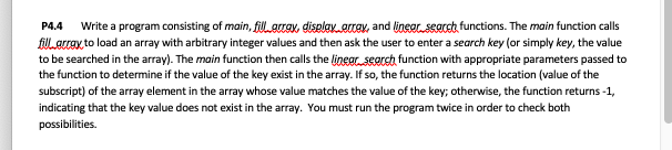 Solved P4.4 Write a program consisting of main, fillgurgy, | Chegg.com