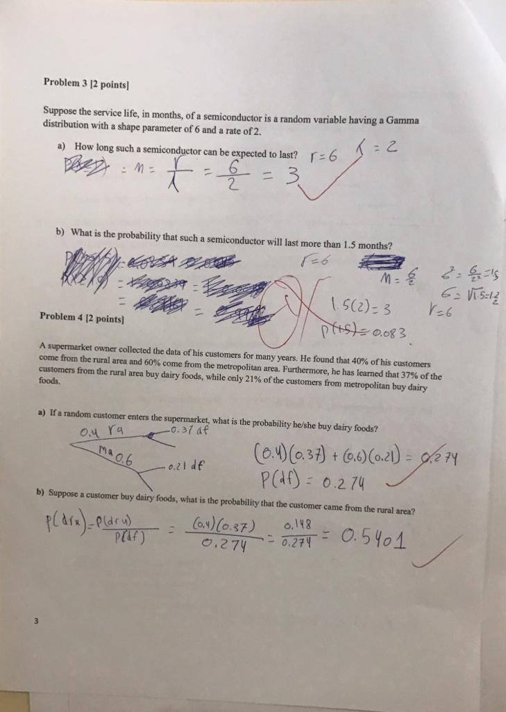 Solved Problem 3 12 Points Suppose The Service Life, In | Chegg.com