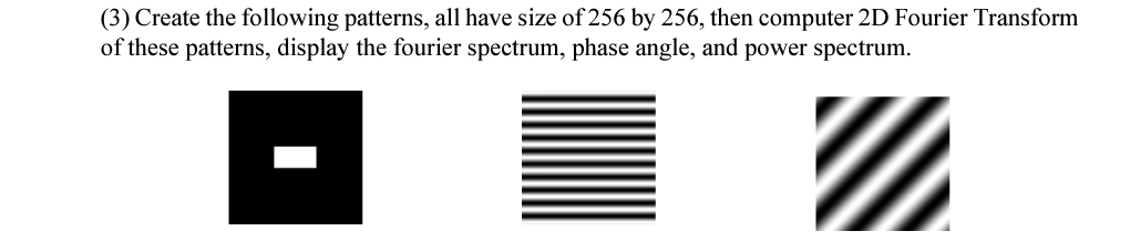 Solved (3) Create the following patterns, all have size of | Chegg.com