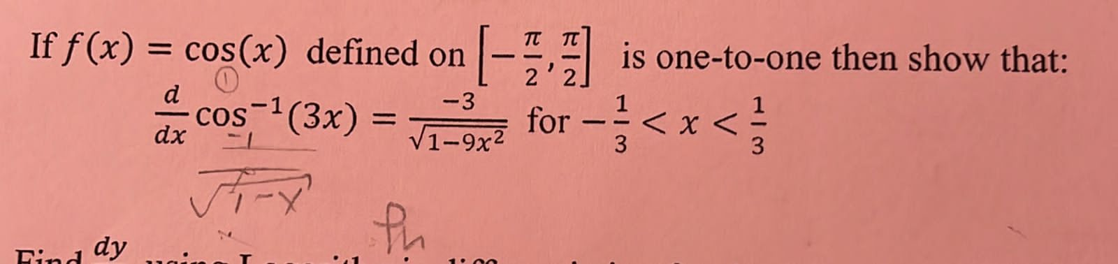 solved-if-f-x-cos-x-defined-on-2-2-is-one-to-one-then-chegg