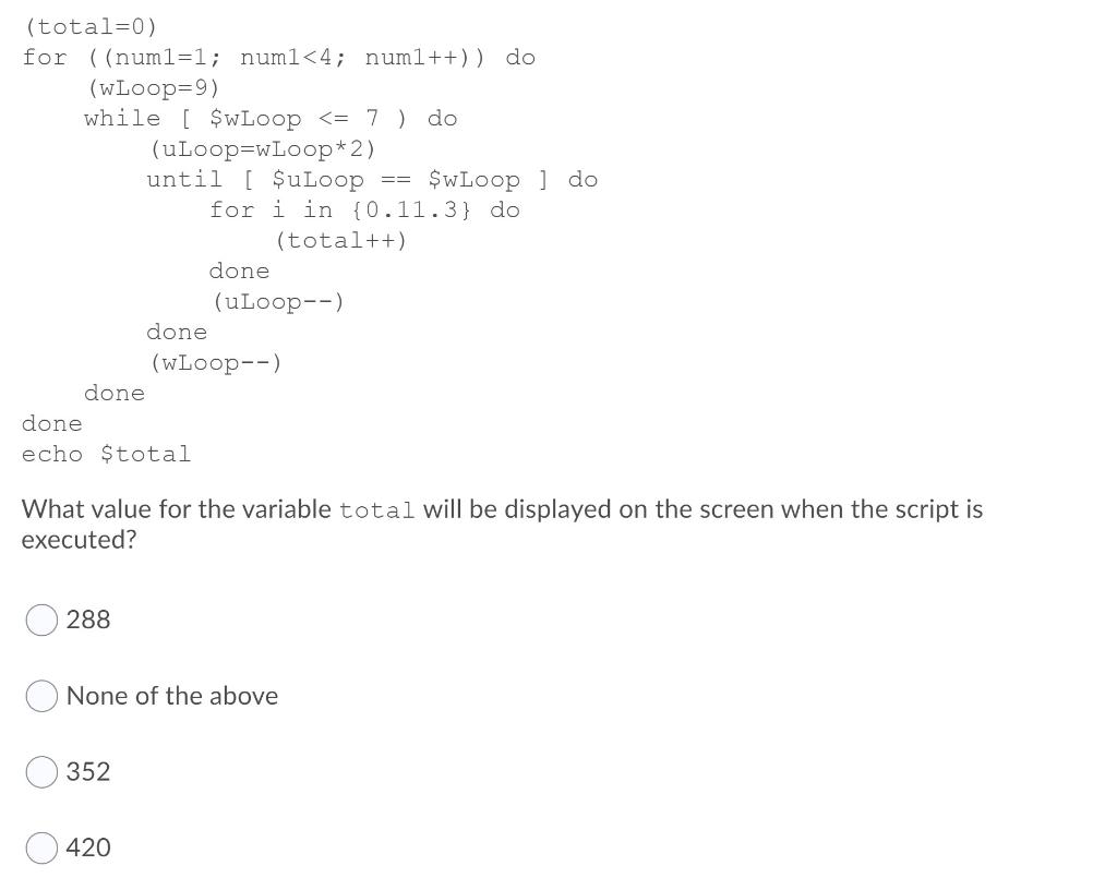 Solved (total=0) for ((num1=1; num1