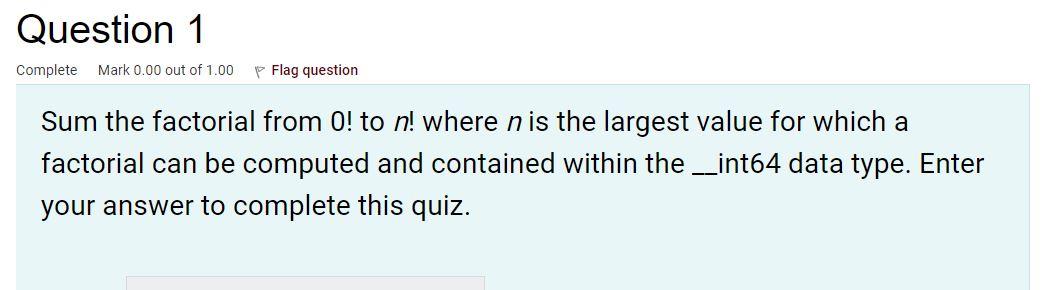 sum of 1 n factorial