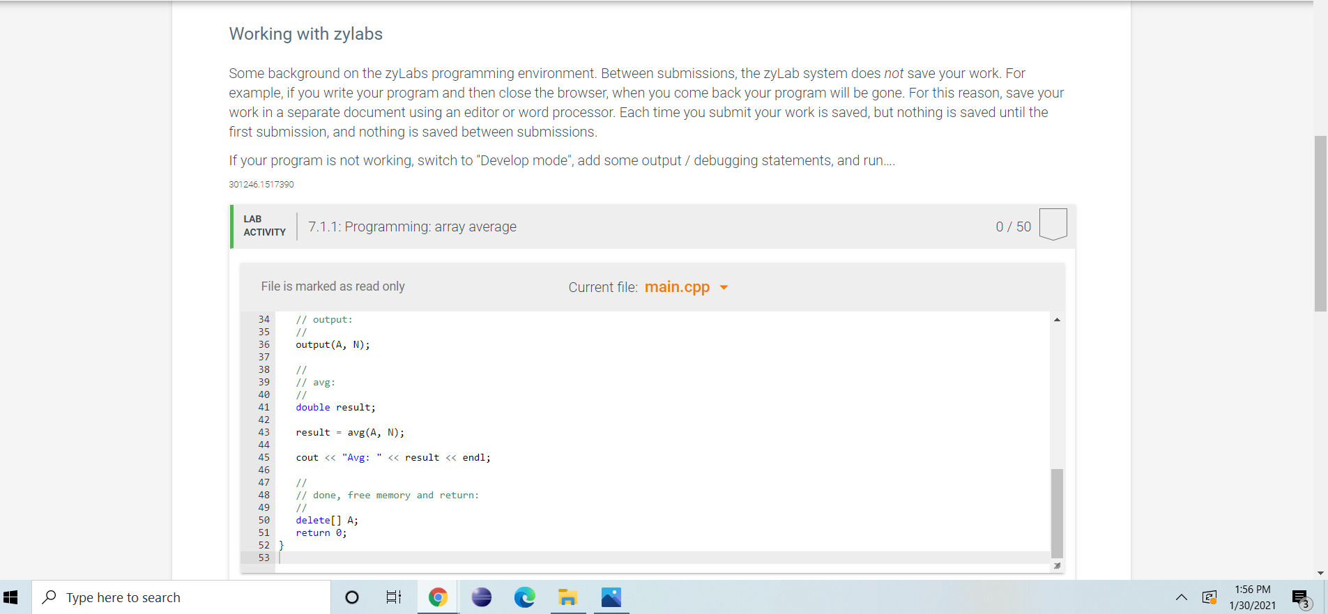 Solved Working with zylabs Some background on the zyLabs | Chegg.com