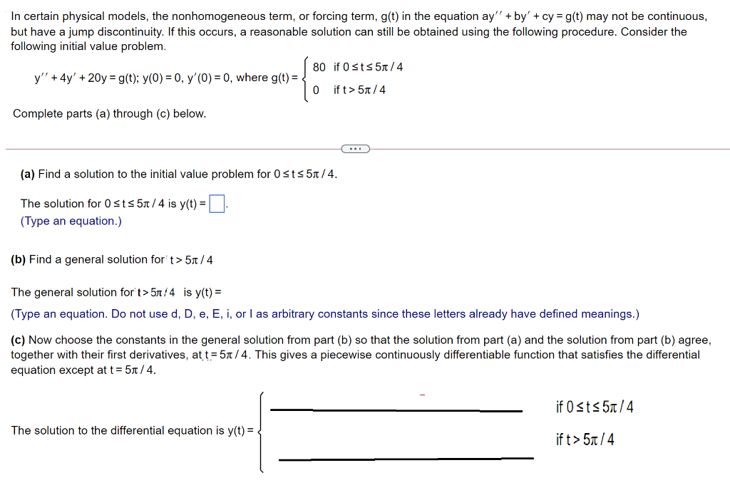 Solved In certain physical models, the nonhomogeneous term, | Chegg.com