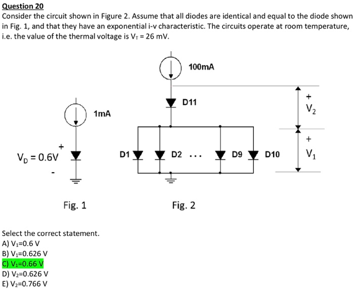 Solved Question 20 Consider the circuit shown in Figure 2. | Chegg.com
