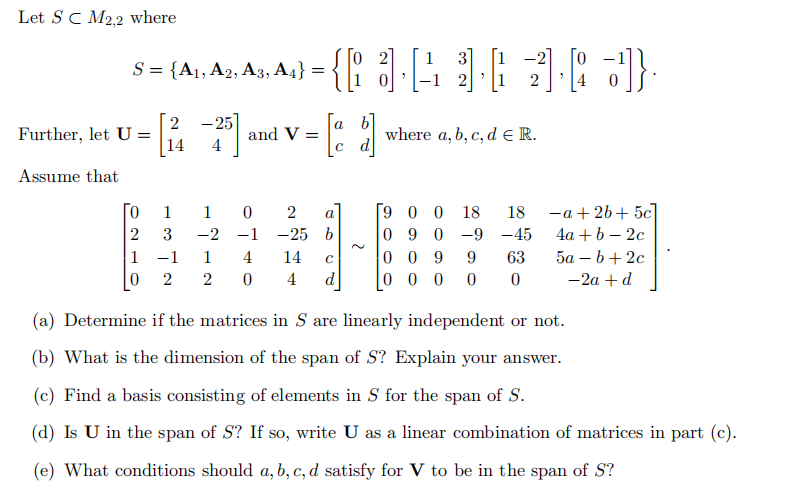 Solved Let S Cm22 Where S A1 A2 A3 A4 ſ 2 1821