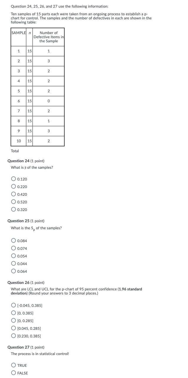 Solved Question 24, 25, 26, And 27 Use The Following | Chegg.com