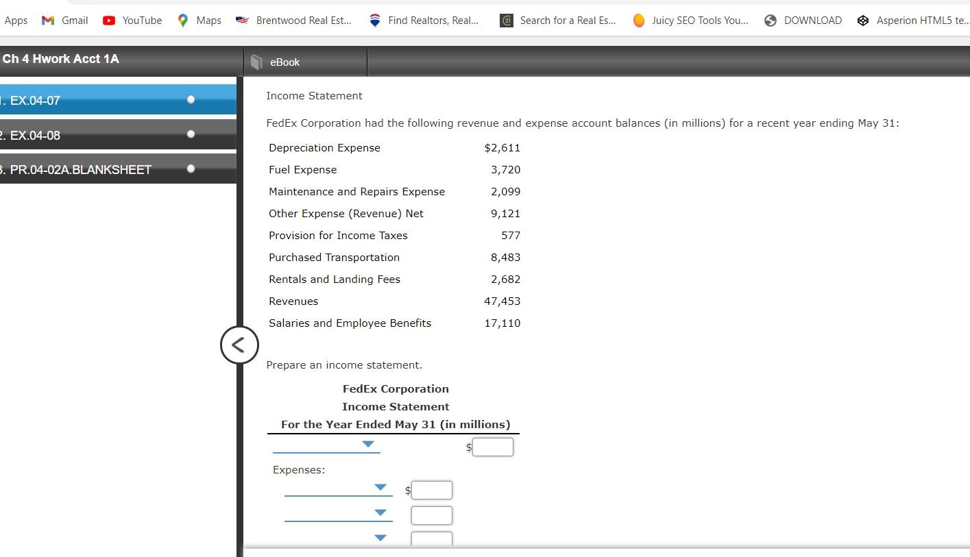 solved-income-statement-fedex-corporation-had-the-following-chegg