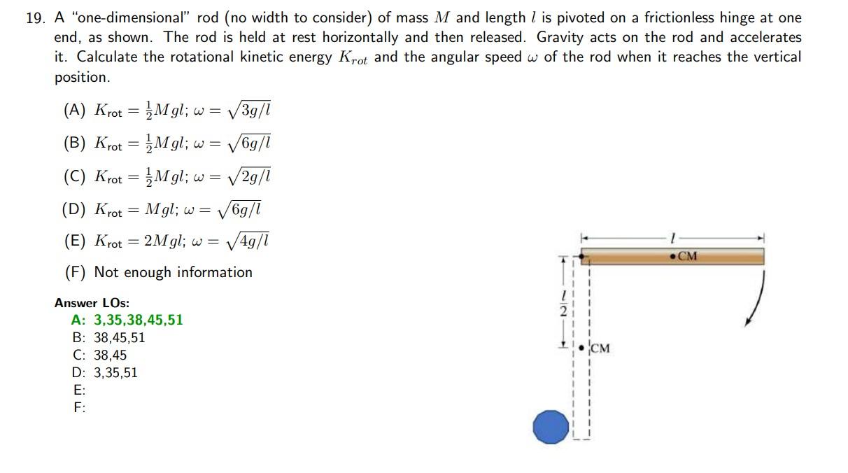 Solved 19 A One Dimensional Rod No Width To Consider Of