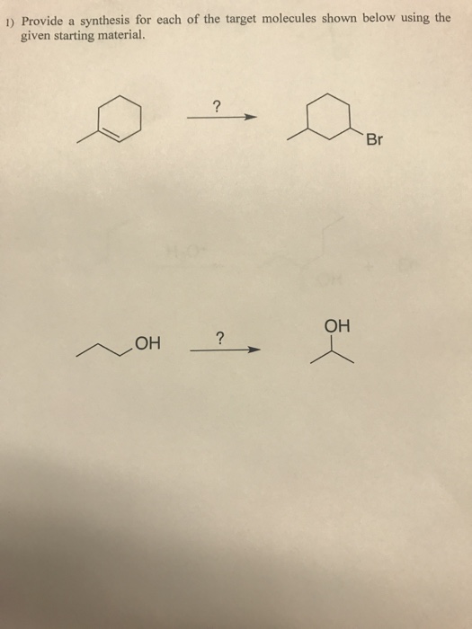 Solved ) Provide a synthesis for each of the target | Chegg.com