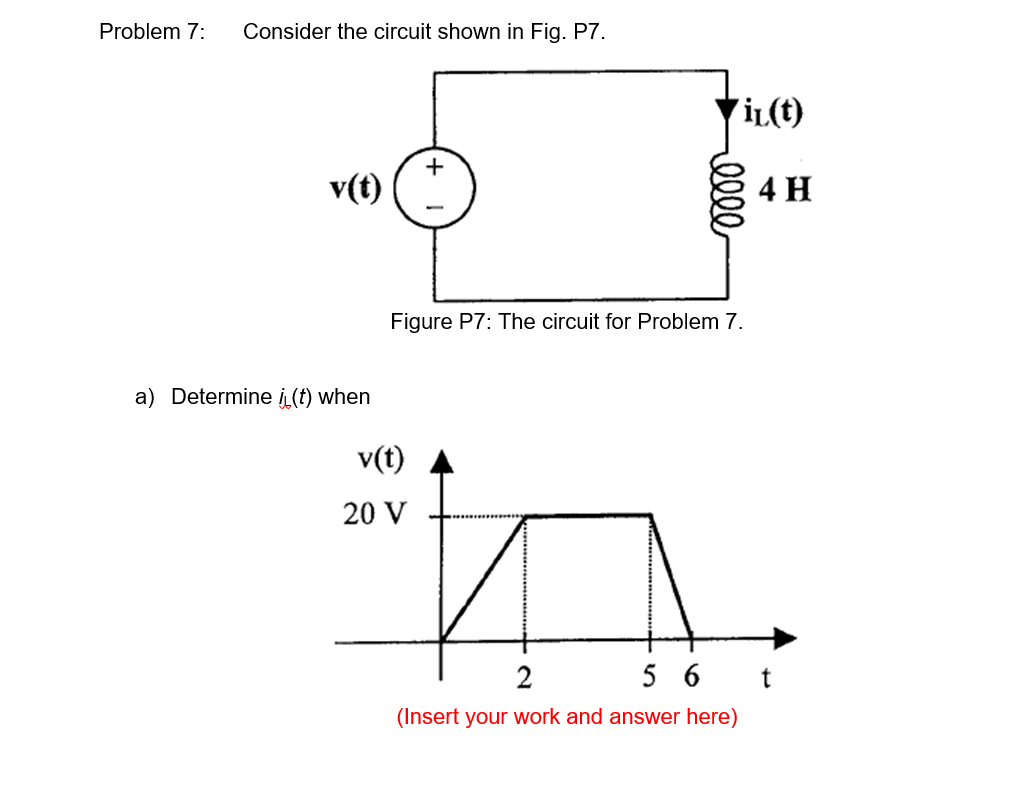 Solved Problem 7: Consider The Circuit Shown In Fig. P7. | Chegg.com