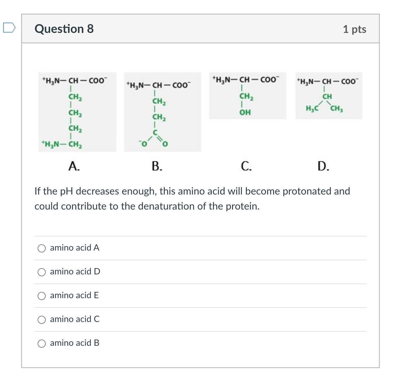 Solved Which of the pairs includes two amino acids that are