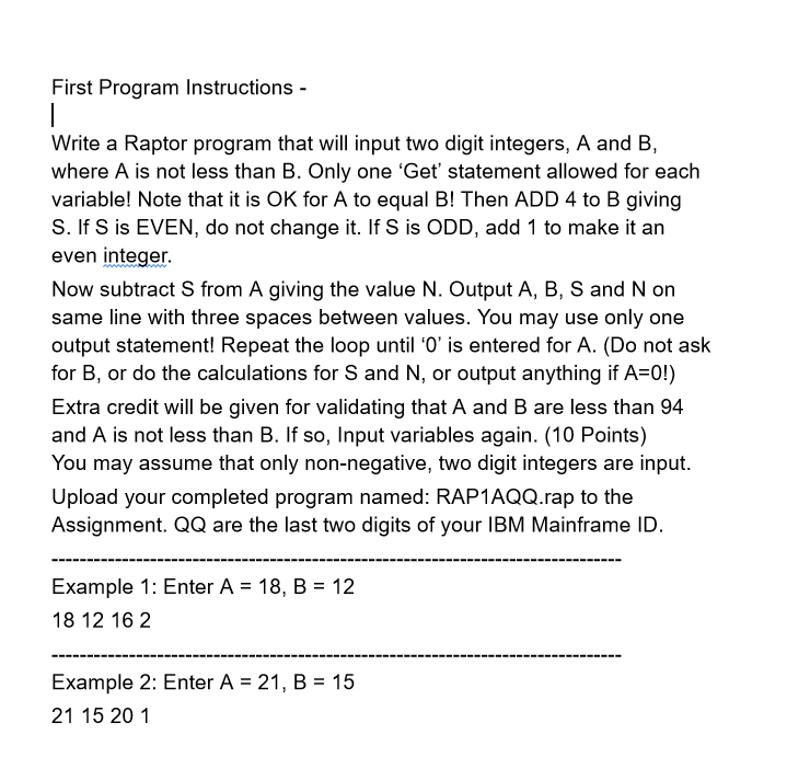 Solved I Provided The First Program And Its Instructions | Chegg.com