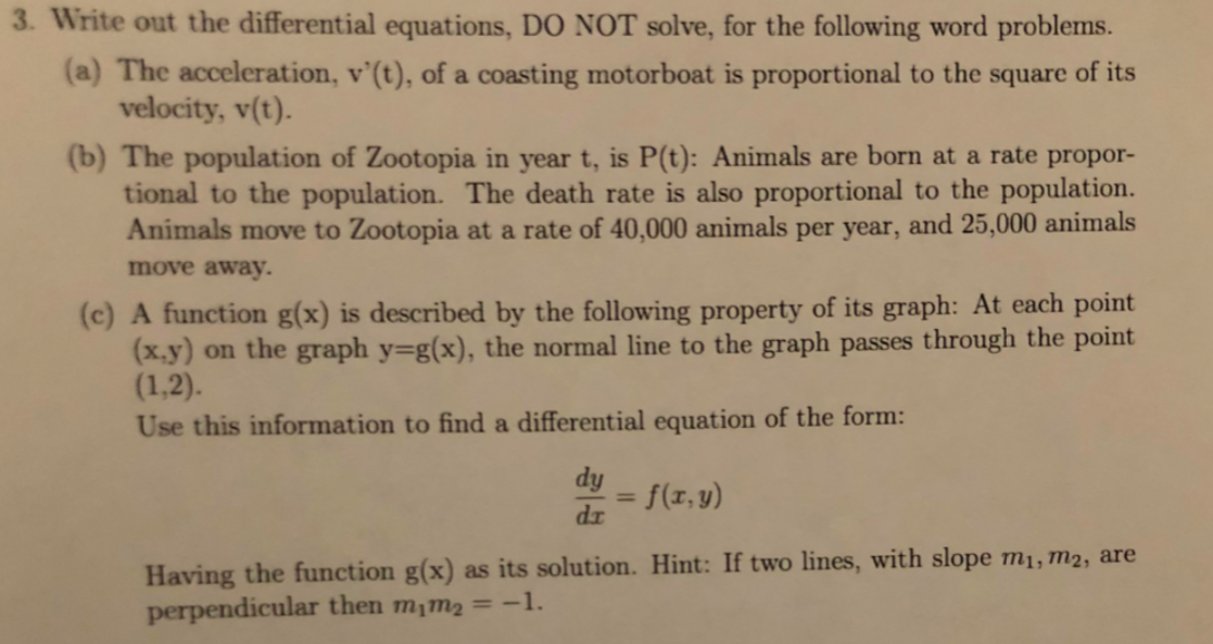 Solved DIFFERENTIAL EQUATIONS AND LINEAR ALGEBRA | Chegg.com