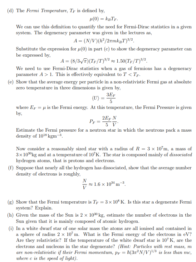 Solved 6 In This Question We Consider The Degeneracy Of Chegg Com