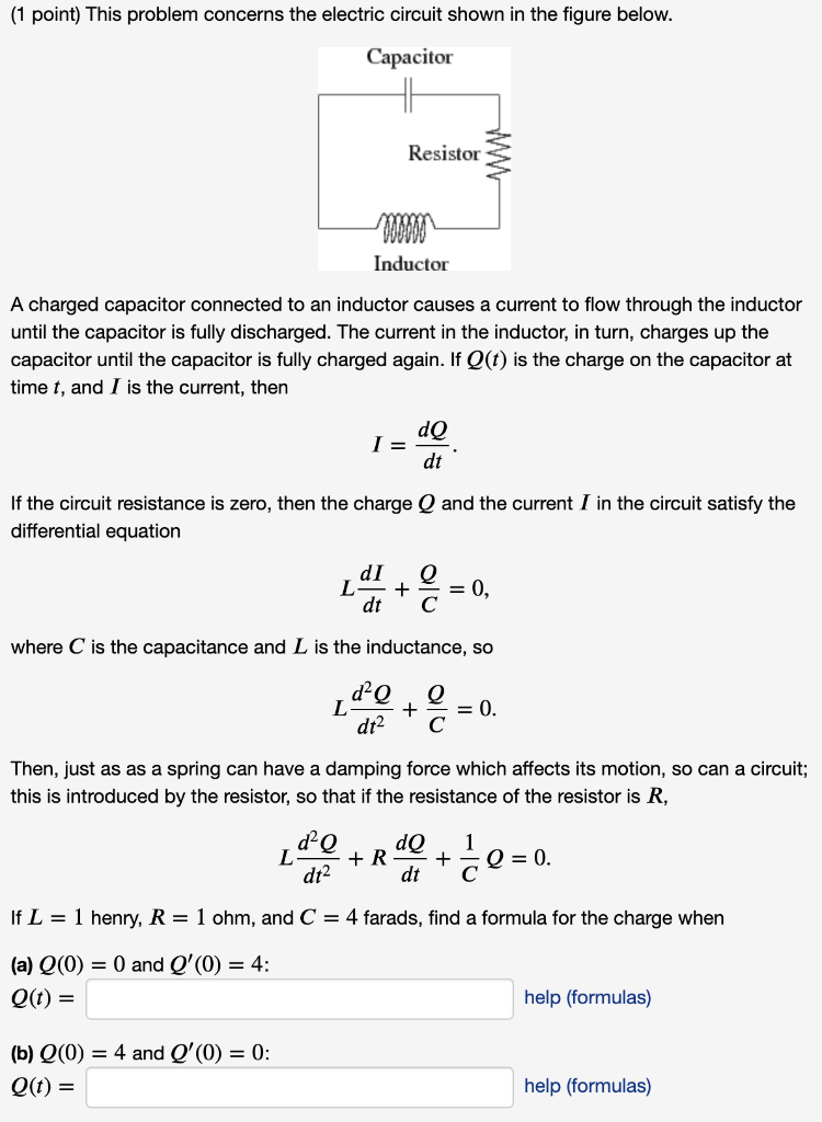 A Charged Capacitor Is Connected To An Ideal Inductor vrogue.co