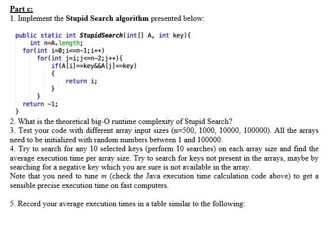 Exercise II (preferably use Java in solving this | Chegg.com