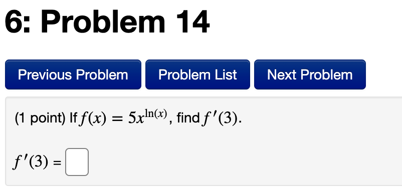 Solved 6: Problem 14 Previous Problem Problem List (1 point) | Chegg.com