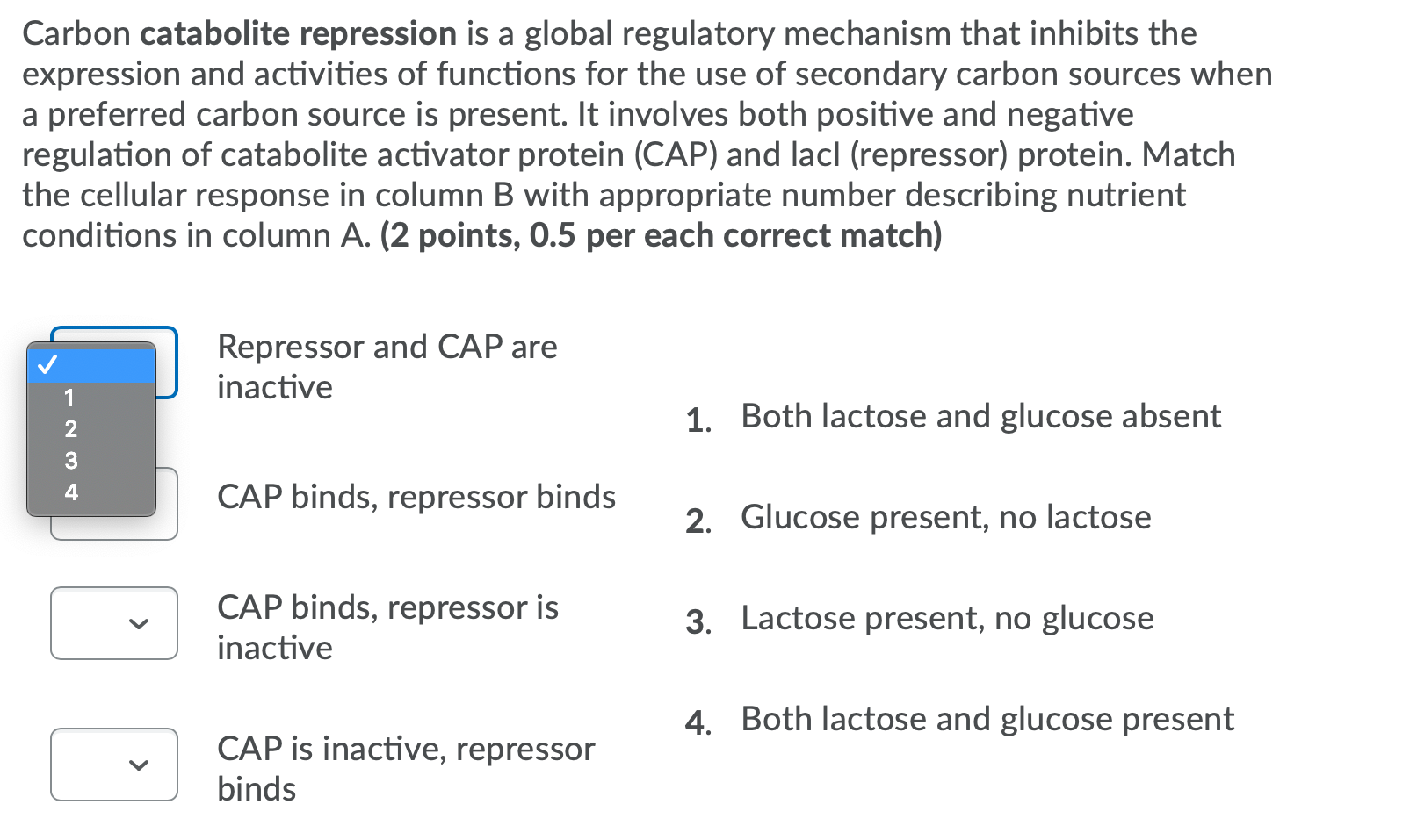 Solved Carbon catabolite repression is a global regulatory | Chegg.com