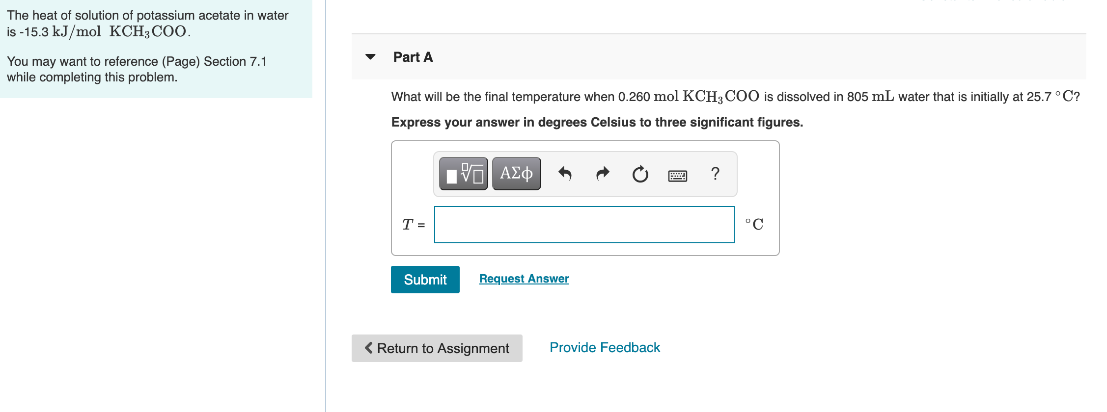 Solved The Heat Of Solution Of Potassium Acetate In Water Is Chegg Com