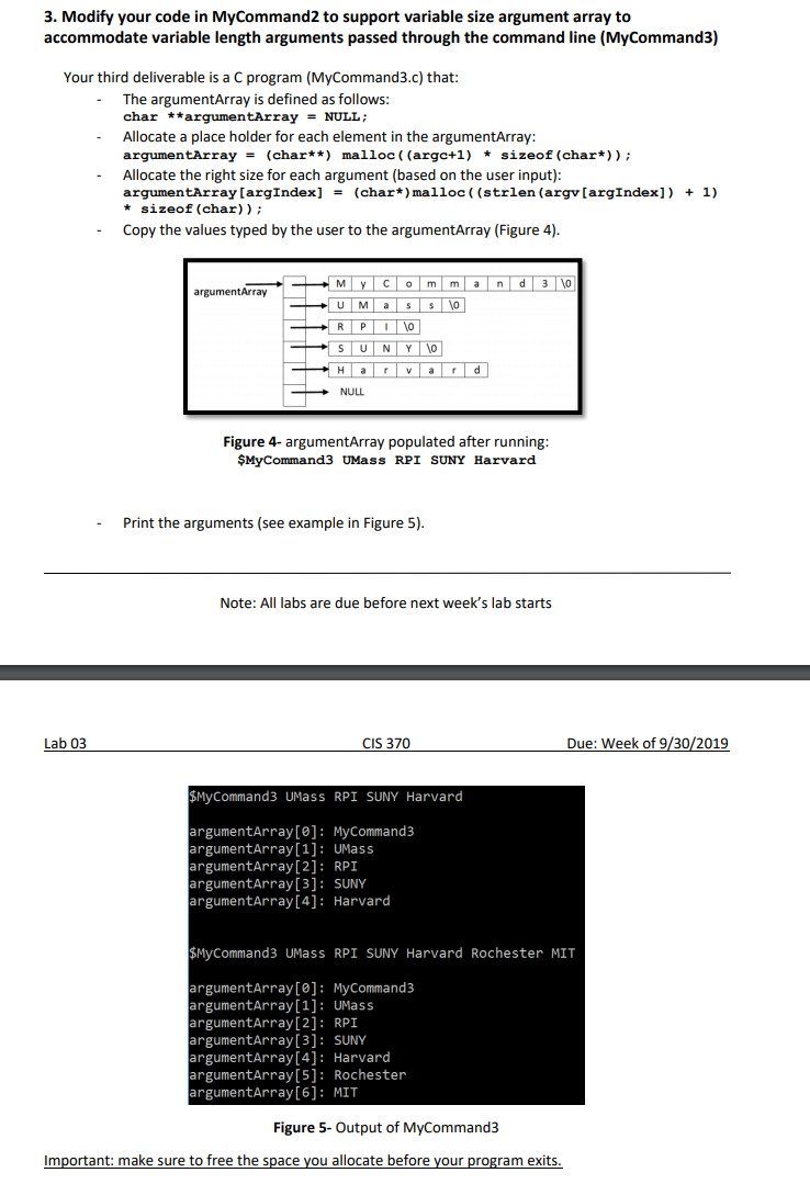 Solved 3 Modify Your Code In MyCommand2 To Support Variable Chegg