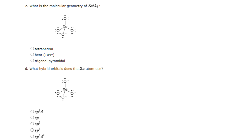 Solved a. One of only two known binary compounds of xenon | Chegg.com