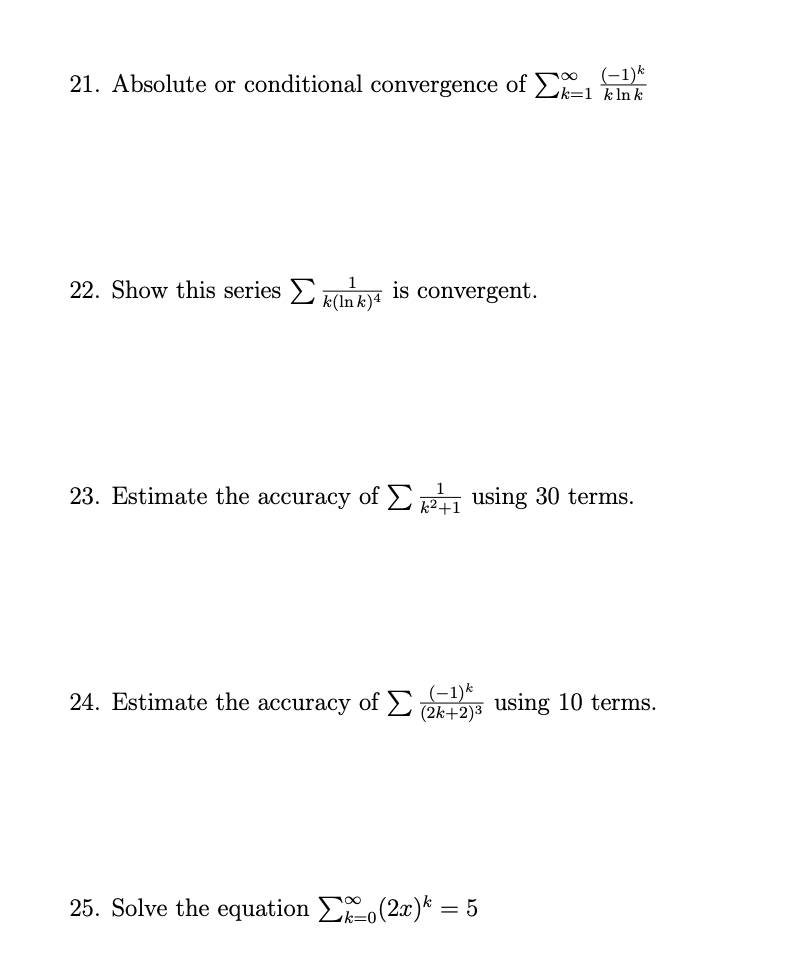 Solved 21. Absolute or conditional convergence of kink (1)