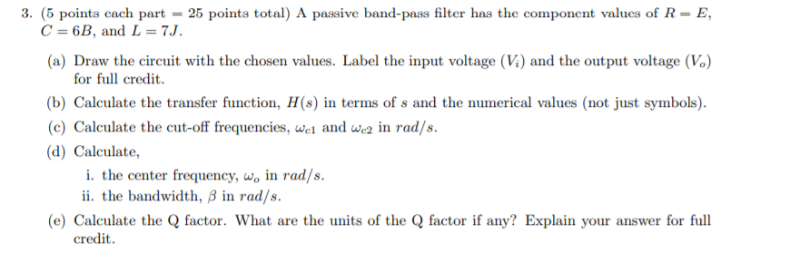 Solved Please replace the letters in the question with | Chegg.com