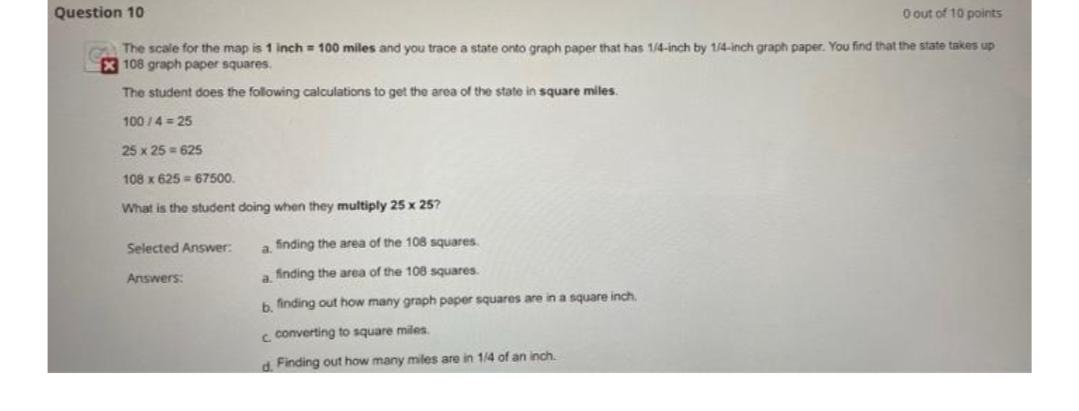 Solved Question 10 O out of 10 points The scale for the map | Chegg.com