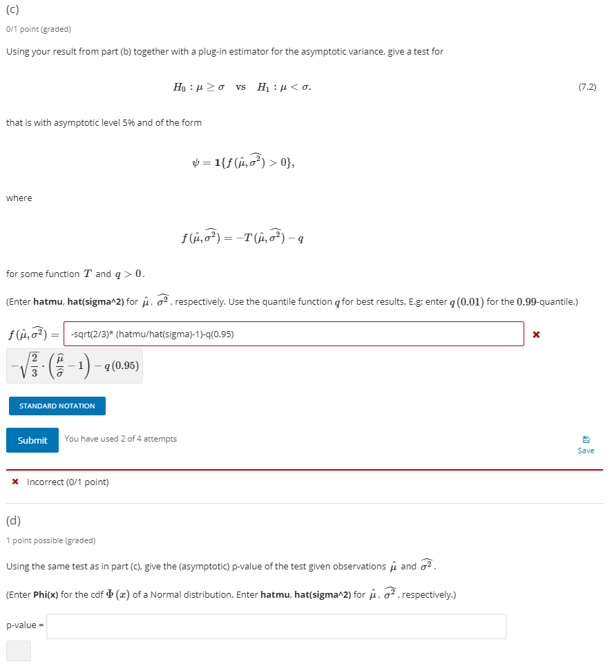 C 0 1 Point Graded Using Your Result From Part Chegg Com