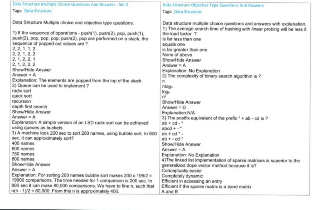 Bubble Sort MCQ Quiz - ProProfs Quiz