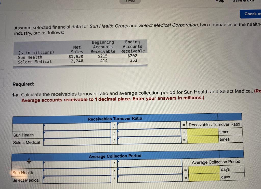 Solved Saved Check m Assume selected financial data for Sun | Chegg.com