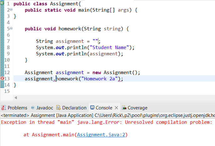 Solved I'm not sure what I am doing wrong. I want the output | Chegg.com