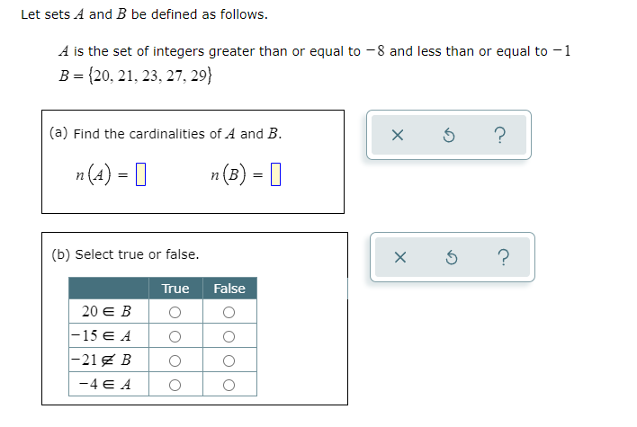 Solved Let Sets A And B Be Defined As Follows. A Is The Set | Chegg.com