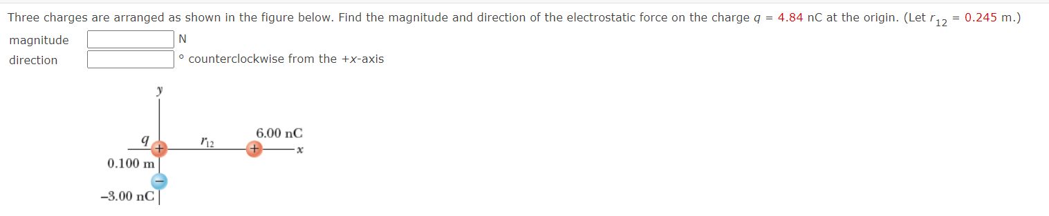 Solved Three charges are arranged as shown in the figure | Chegg.com