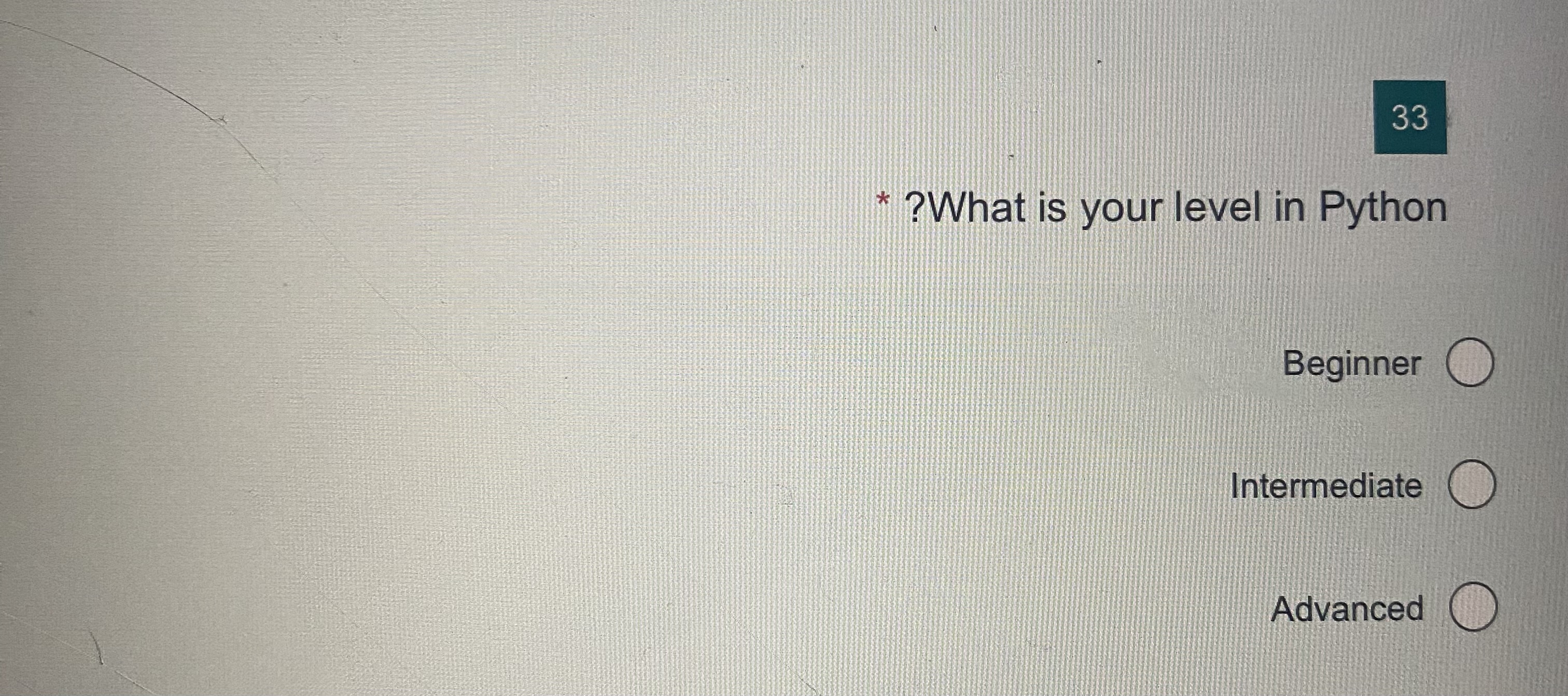 Solved ?What is your level in | Chegg.com