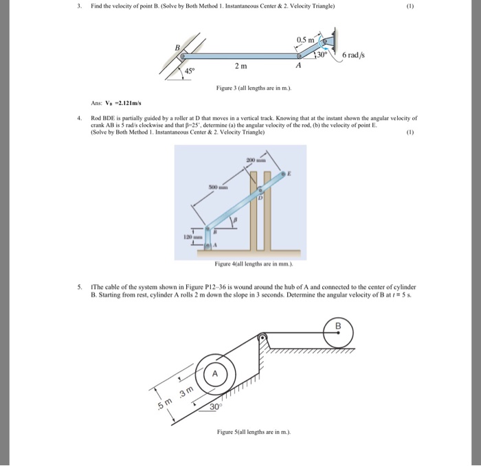 Solved Find The Velocity Of Point B. (Solve By Both Method | Chegg.com