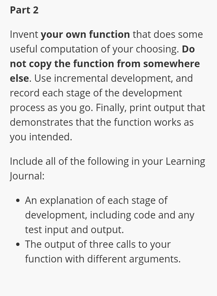 Solved Part 1 Section 6.2 of your textbook describes | Chegg.com