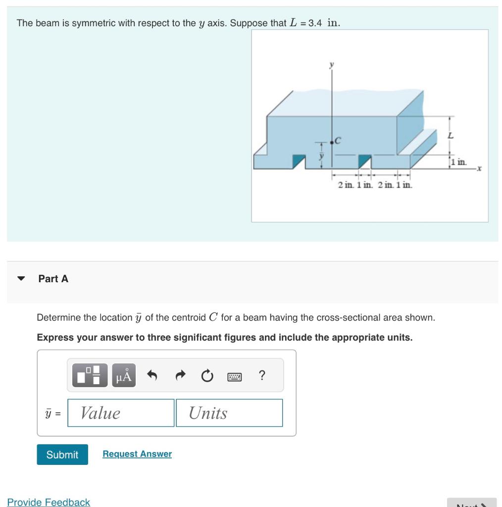 solved-the-beam-is-symmetric-with-respect-to-the-y-axis-chegg