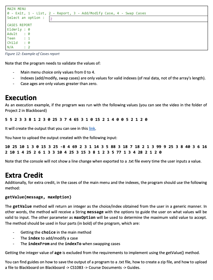 Solved This is one of two major programming projects this | Chegg.com